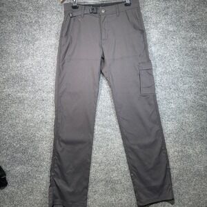 Prana Zion Stretch Cargo Pants Mens 32x34 Charcoal Grey Hiking Outdoor Utility